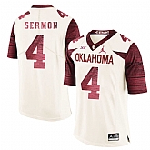 Oklahoma Sooners 4 Trey Sermon White 47 Game Winning Streak College Football Jersey Dzhi,baseball caps,new era cap wholesale,wholesale hats